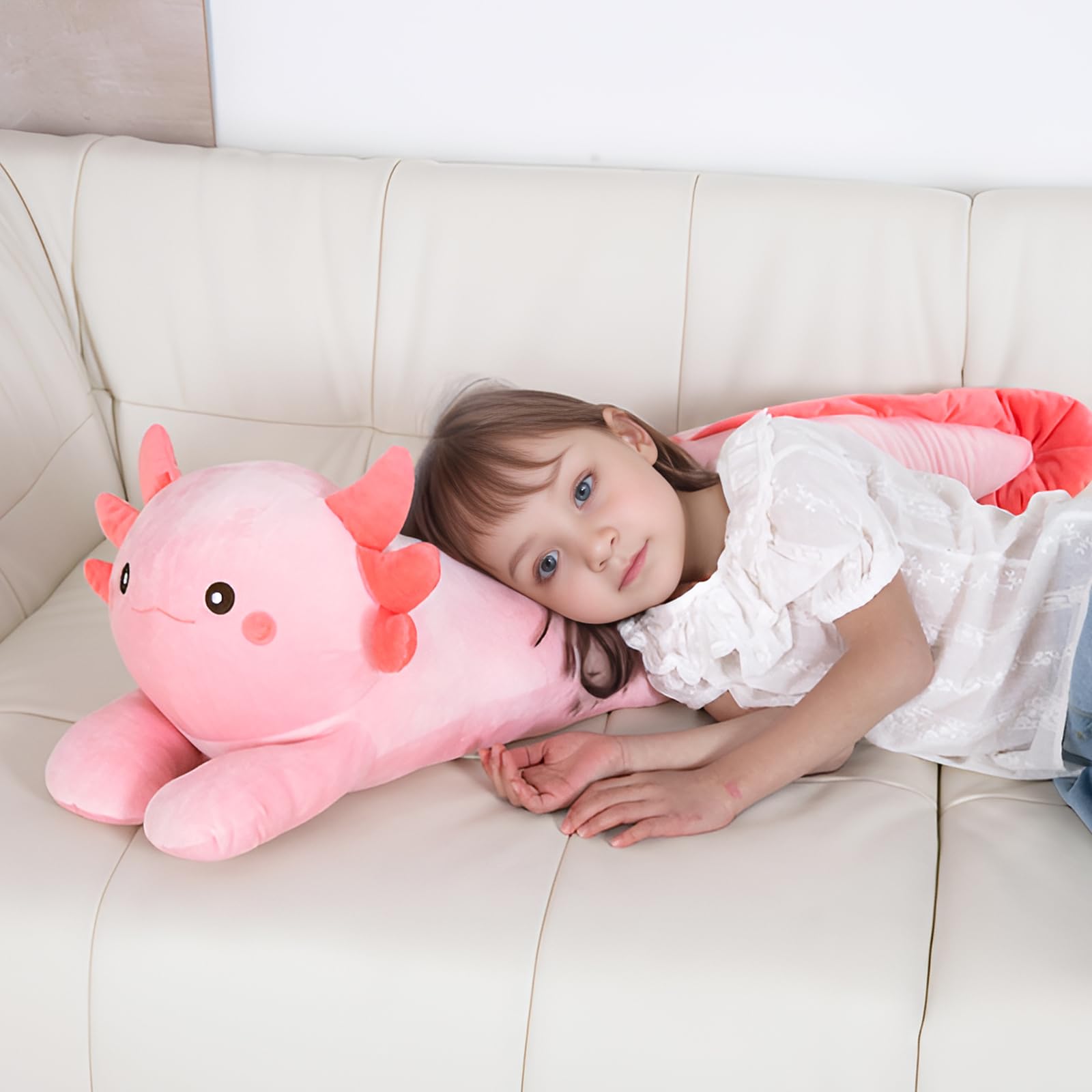 MMguai pink axolotl decor and gift idea for kids and friends