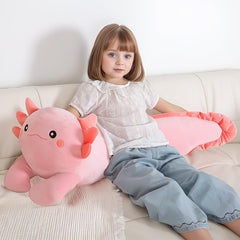 MMguai pink axolotl soft plush fabric for gentle snuggles and long-lasting play