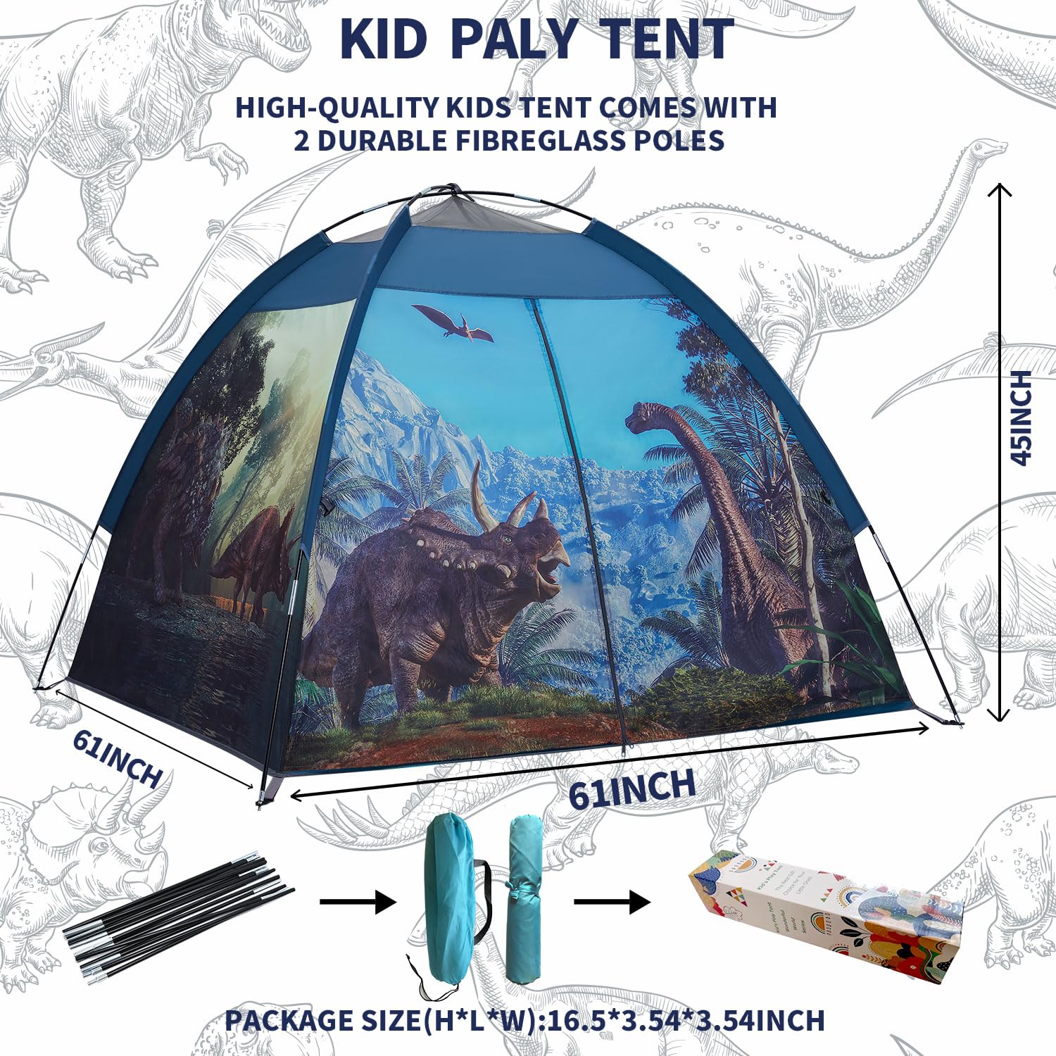 Mnagant Play Tent durability with double-stitched polyester fabric.