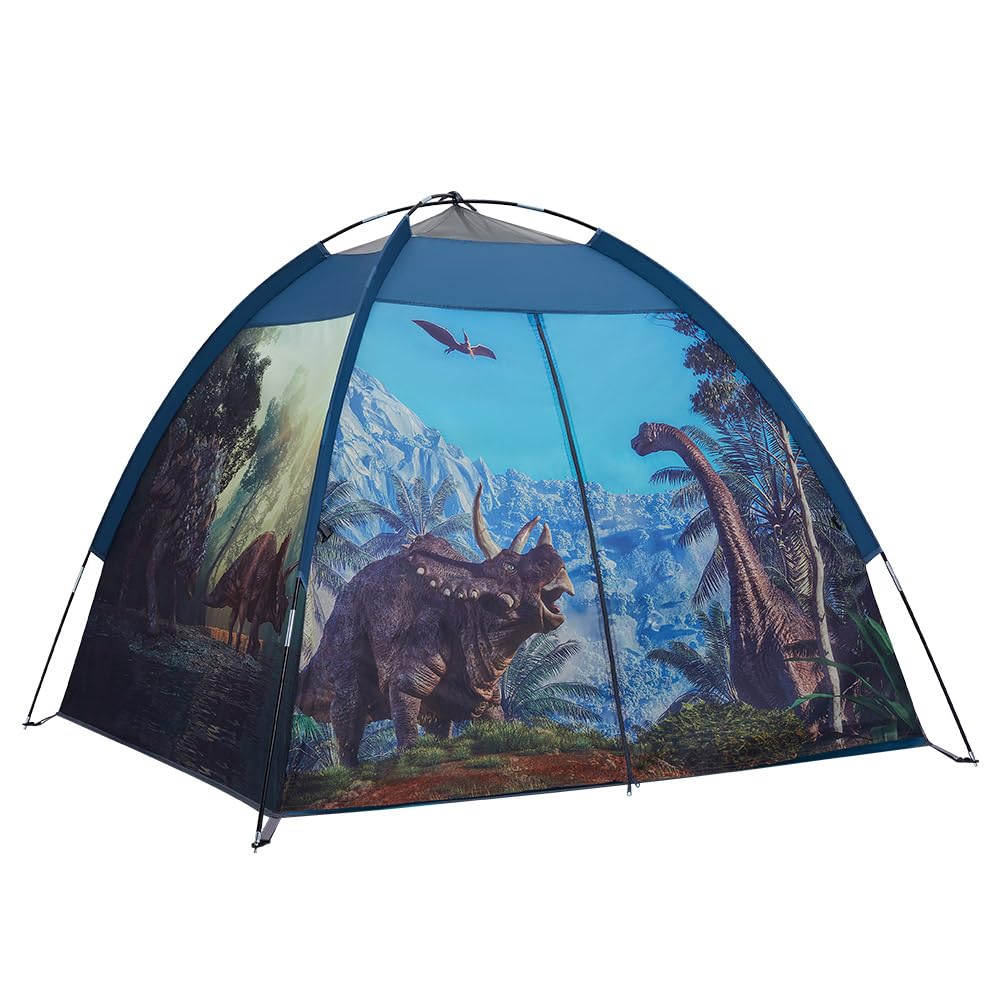 Mnagant Dinosaur Play Tent front view showing spacious interior for pretend play.