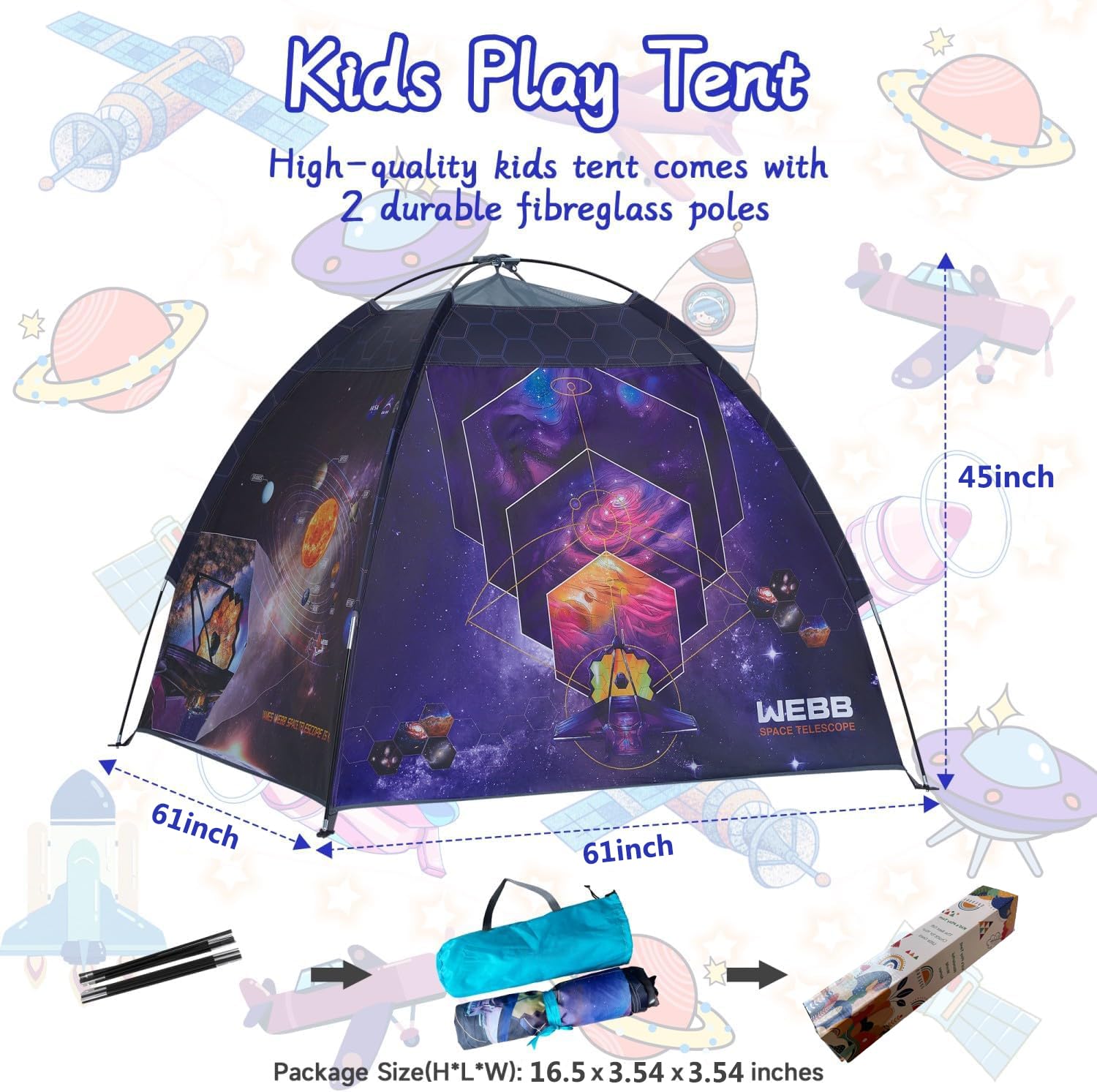 Mnagant James Webb space telescope tent night sky design sparks bedtime storytelling.