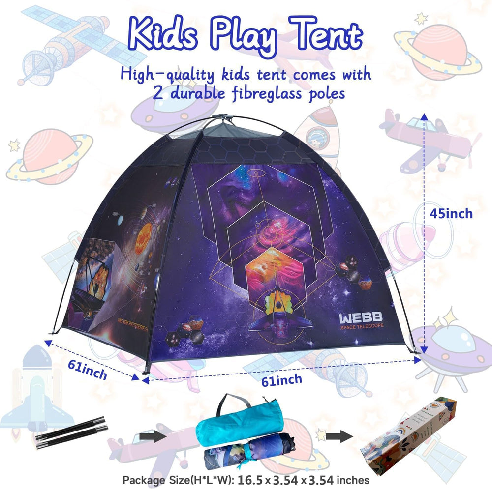 Mnagant James Webb space telescope tent night sky design sparks bedtime storytelling.