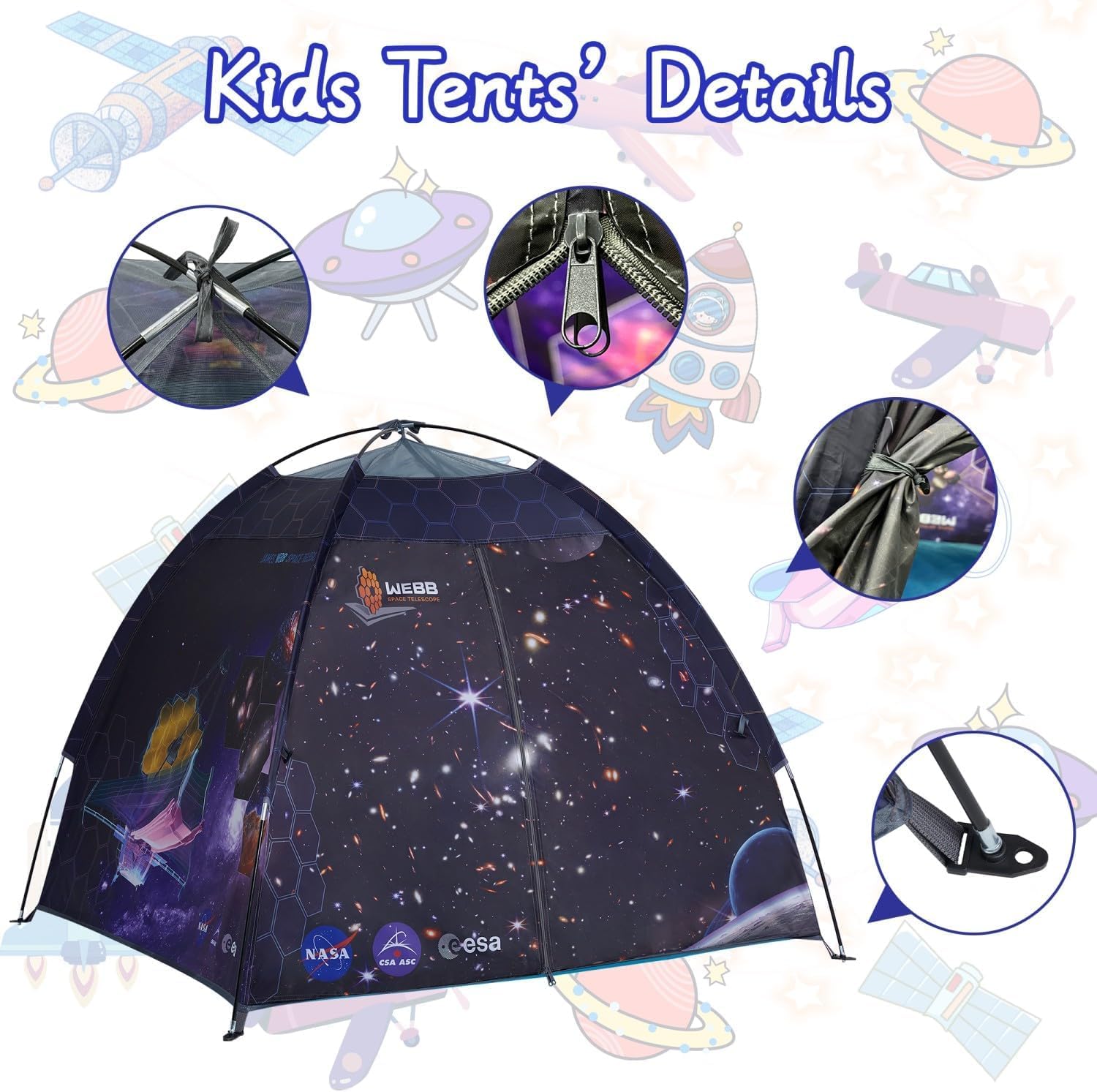 Mnagant James Webb space telescope tent tea party adventure demonstrates versatile play.