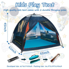 Mnagant Observatory Space Tent set up in the backyard for outdoor fun.