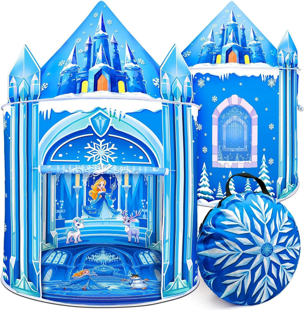 Mnagant Princess Play Tent exterior in ice castle design for indoor/outdoor fun.
