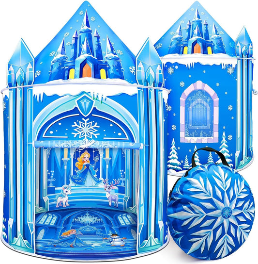 Mnagant Princess Play Tent exterior in ice castle design for indoor/outdoor fun.