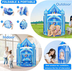 Mnagant Princess Play Tent mesh windows provide ventilation and peekaboo play.