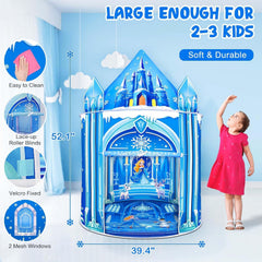 Mnagant Princess Play Tent rolling door with Velcro for easy access.