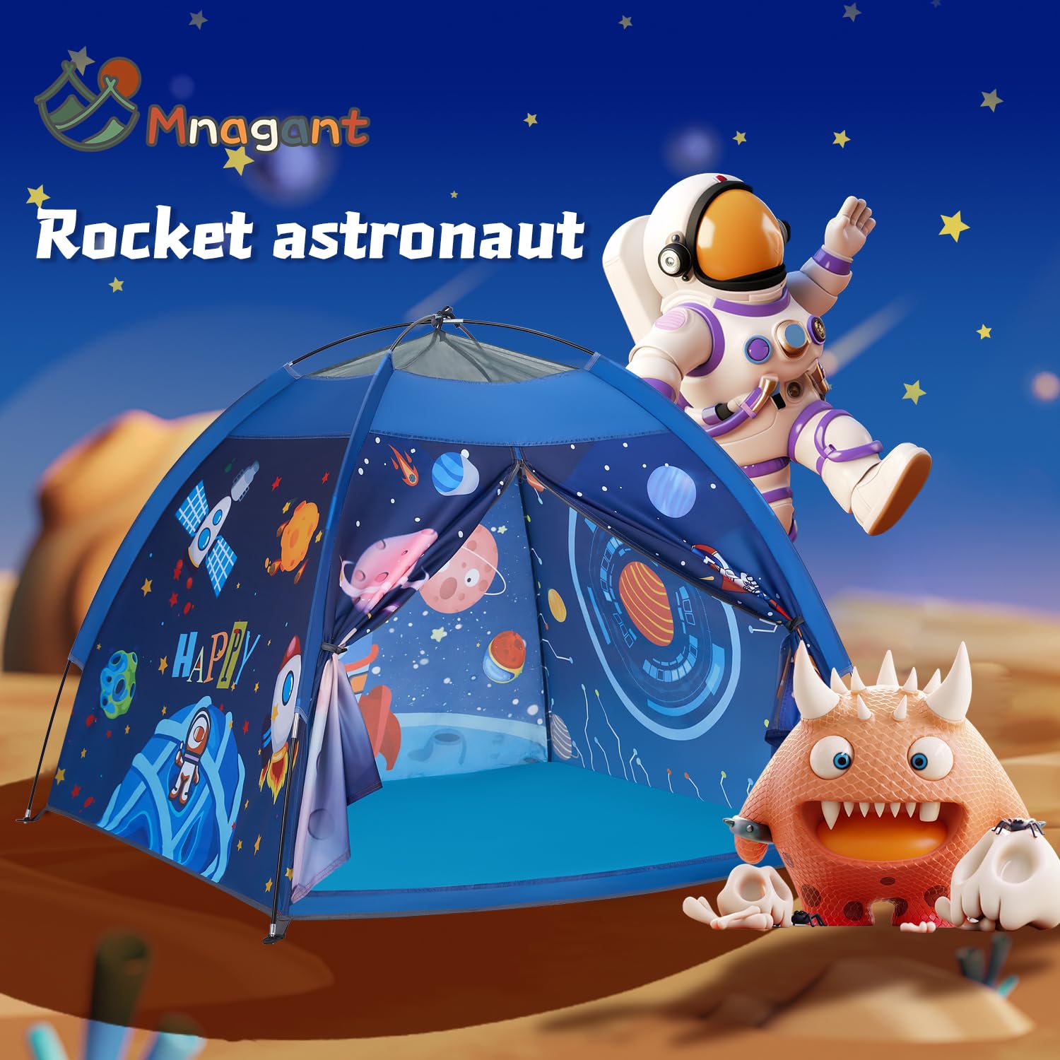 Mnagant Space World Play Tent durable material for lasting imaginative play sessions.