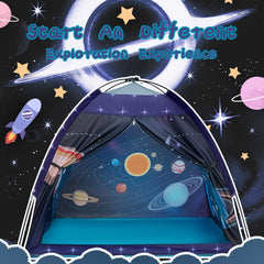 Mnagant Space World kids inside the tent fosters imaginative play and private space
