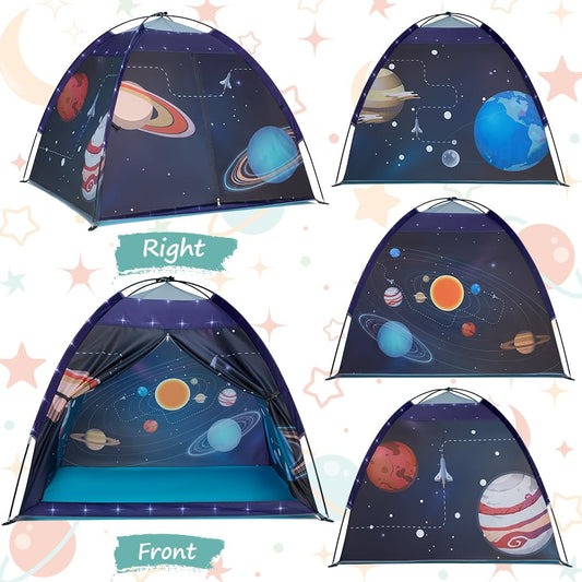 Mnagant Space World tent ready for patio setup supports quick assembly for busy families