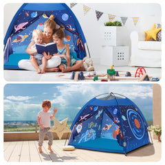 Mnagant Space World Play Tent roomy space for multiple kids and gear.