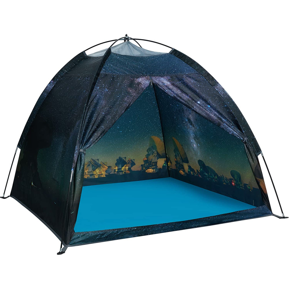 Mnagant Space World Tent with starry design inspires imaginative indoor play.