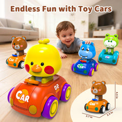 MNJCK press-to-go car glide shows smooth movement on floors for play.