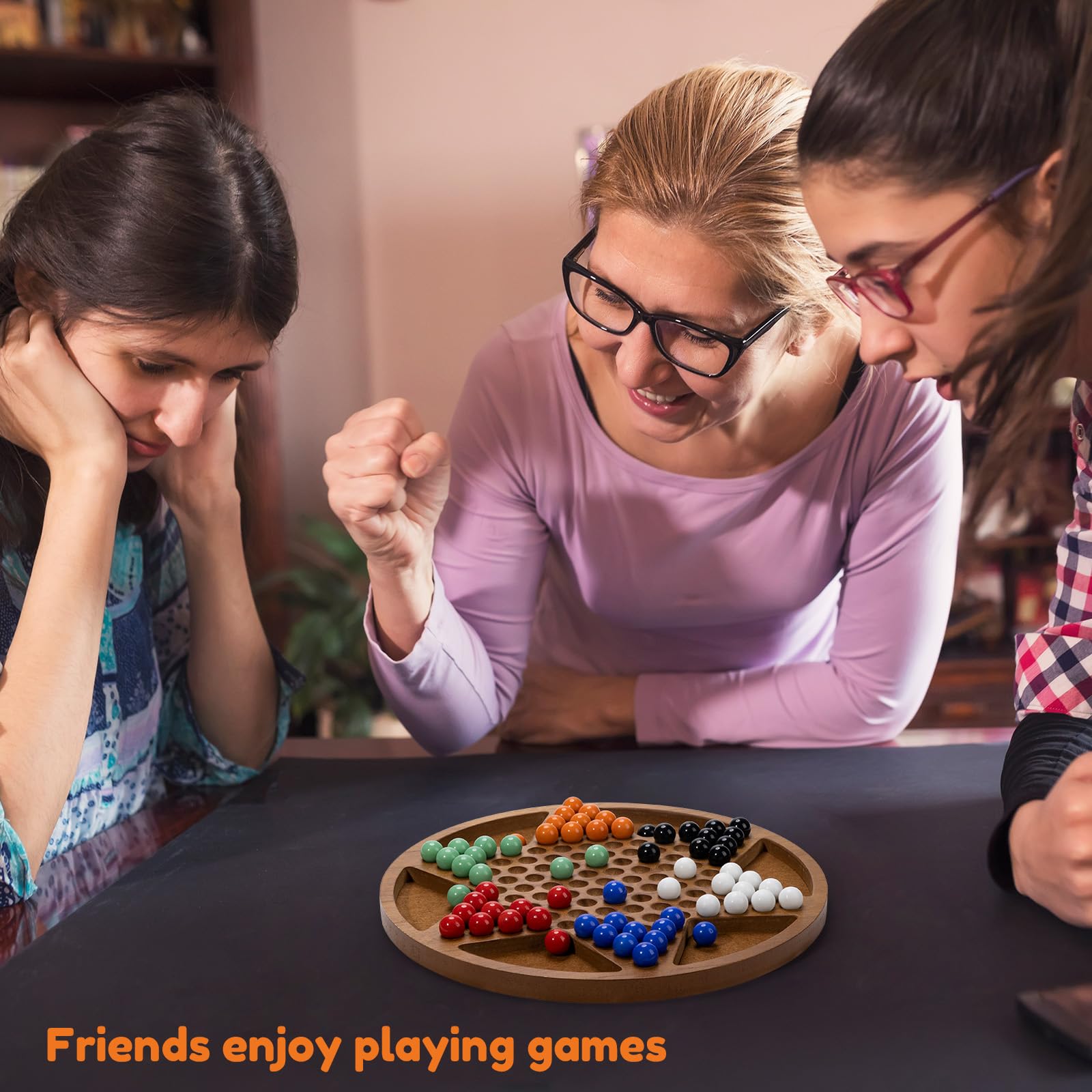 MNYUN portable travel-friendly Chinese checkers case for on-the-go play