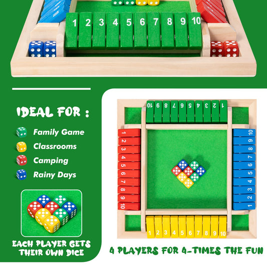 MNYUN Shut The Box color dice set for vibrant, durable play