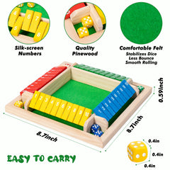 MNYUN Shut The Box felt surface reduces noise during play