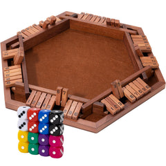 MNYUN Shut The Box premium wooden game box ready for family game night.