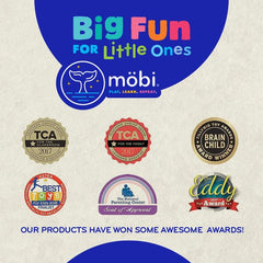 Mobi Lookee supports safe, giggly bath time.