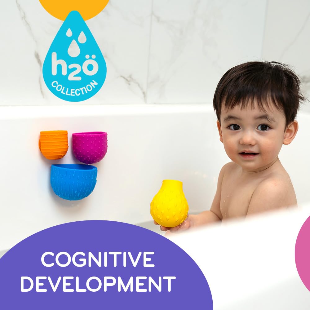 MÖBI Mobi Oomplz silicone baby toys offer safe bath time fun and durability.