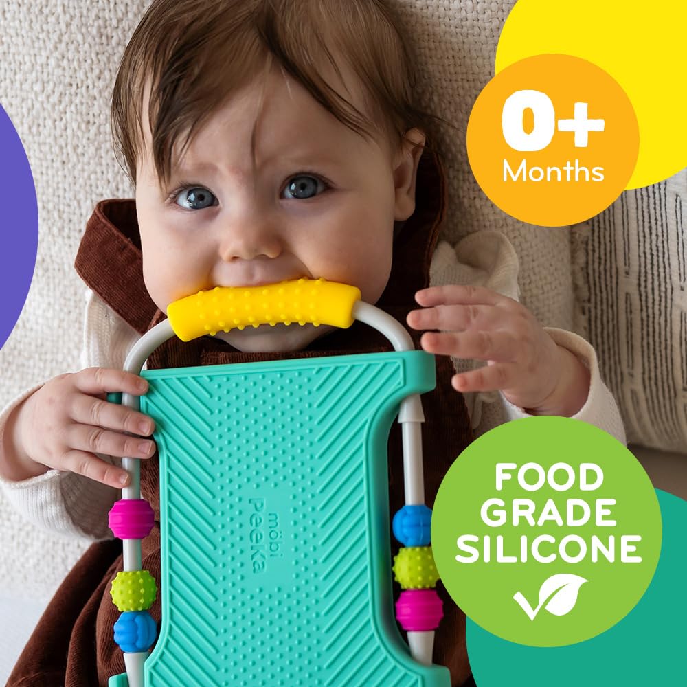 MÖBI Mobi Peeka adjustable mirror stand enables versatile play
