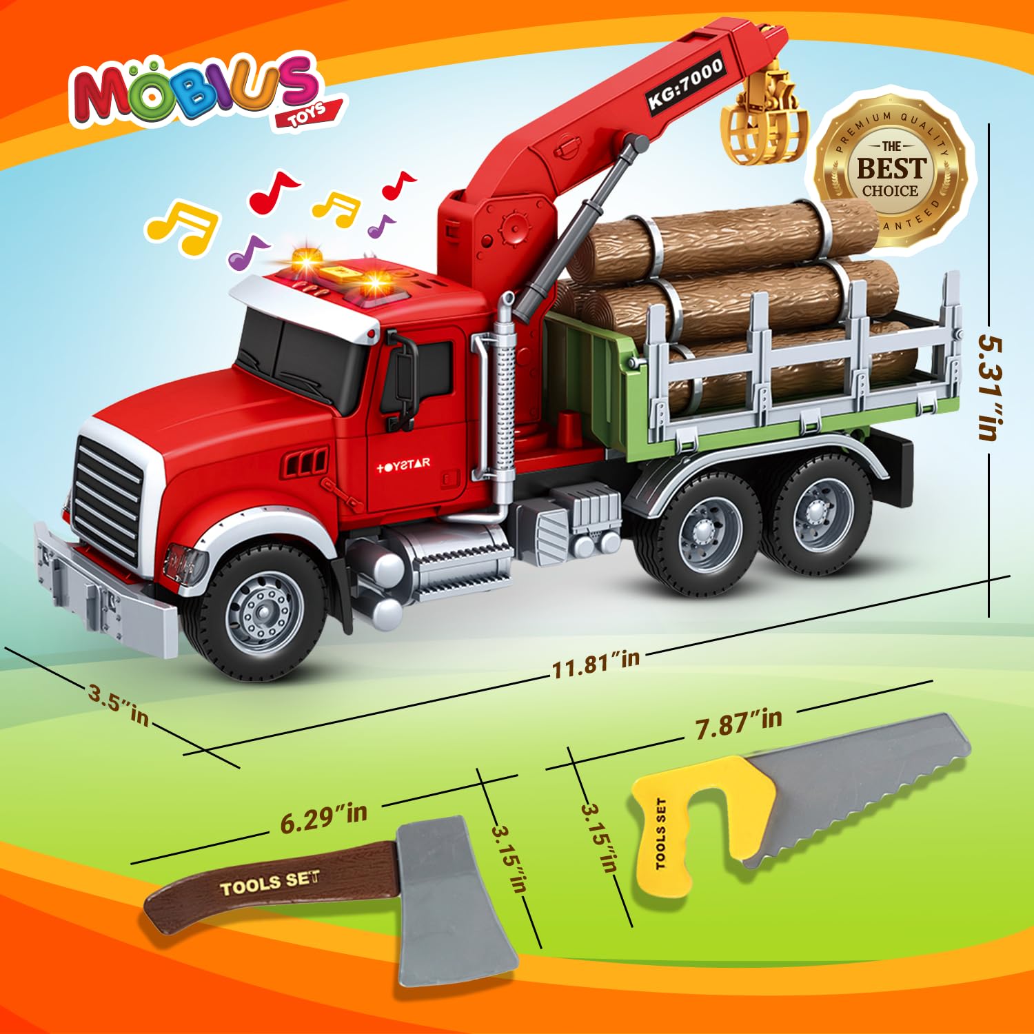 MOBIUS Timber Log Truck raise-lower flatbed for load-and-unload realism