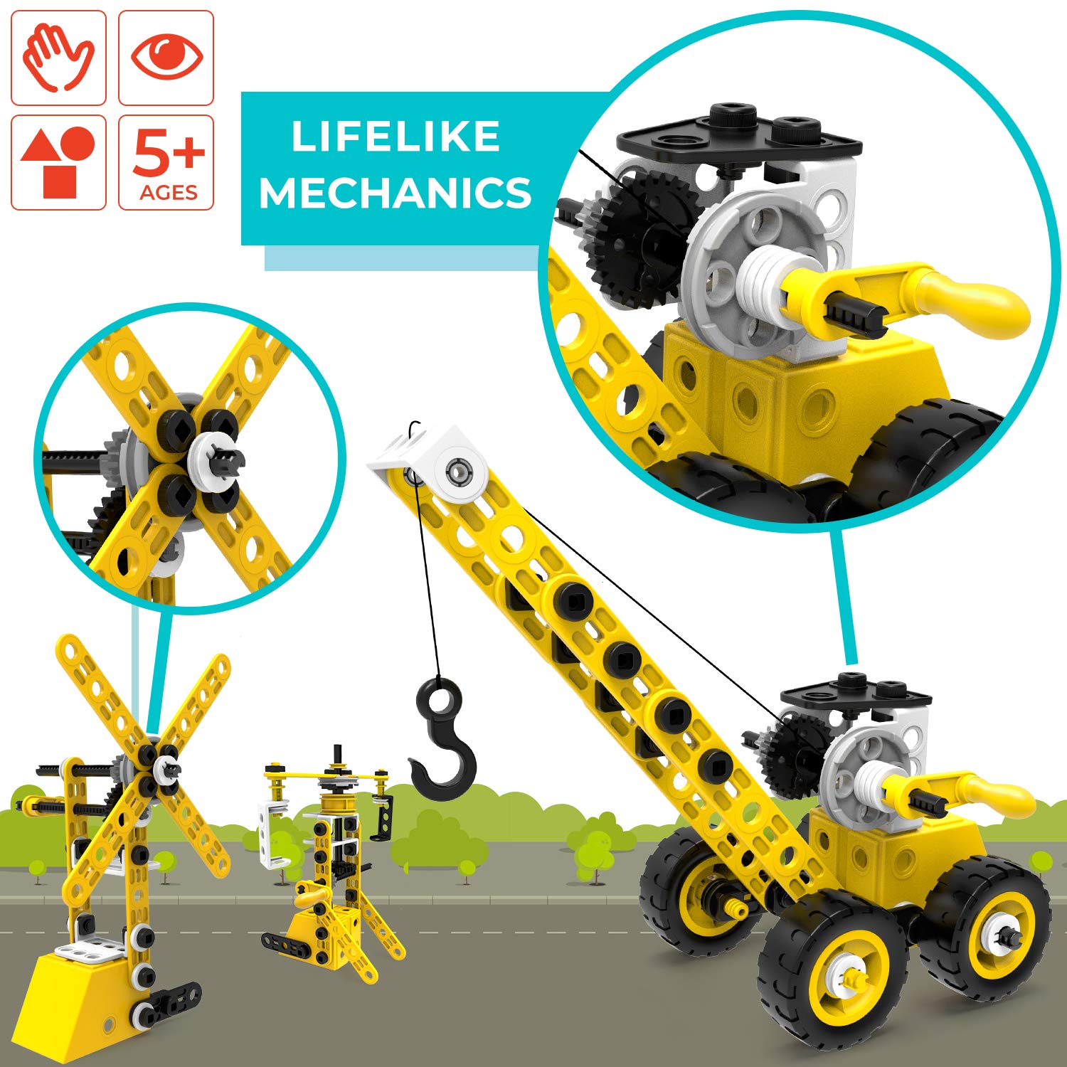 MOBIUS Toys 109-parts set offers versatile pieces for creative construction