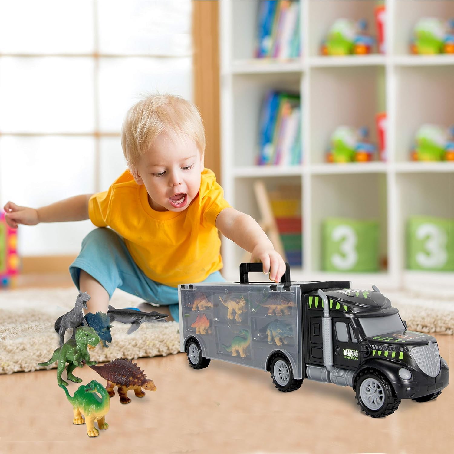 MOBIUS Toys 12 realistic dinosaur figures included for rich storytelling and hands-on learning.