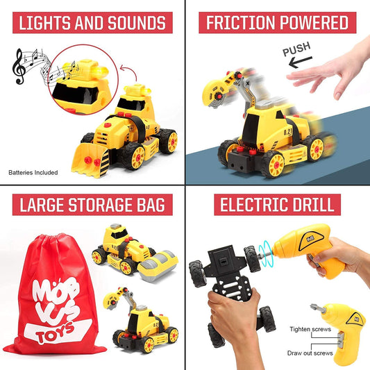 MOBIUS Toys dump truck model sparks imaginative play and fine motor skill development.