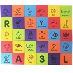 MOBU foam blocks with simple word pictures for early literacy