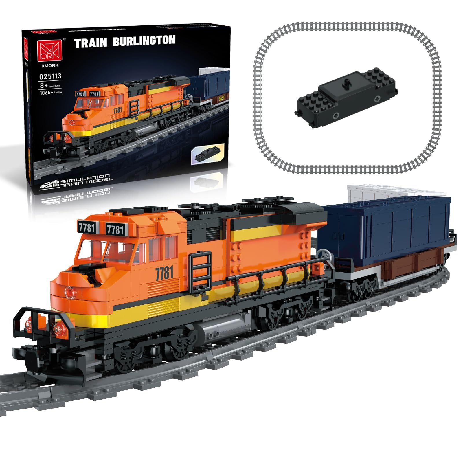 MOCBROPCS Burlington train head—rechargeable motorized power for smooth operation.