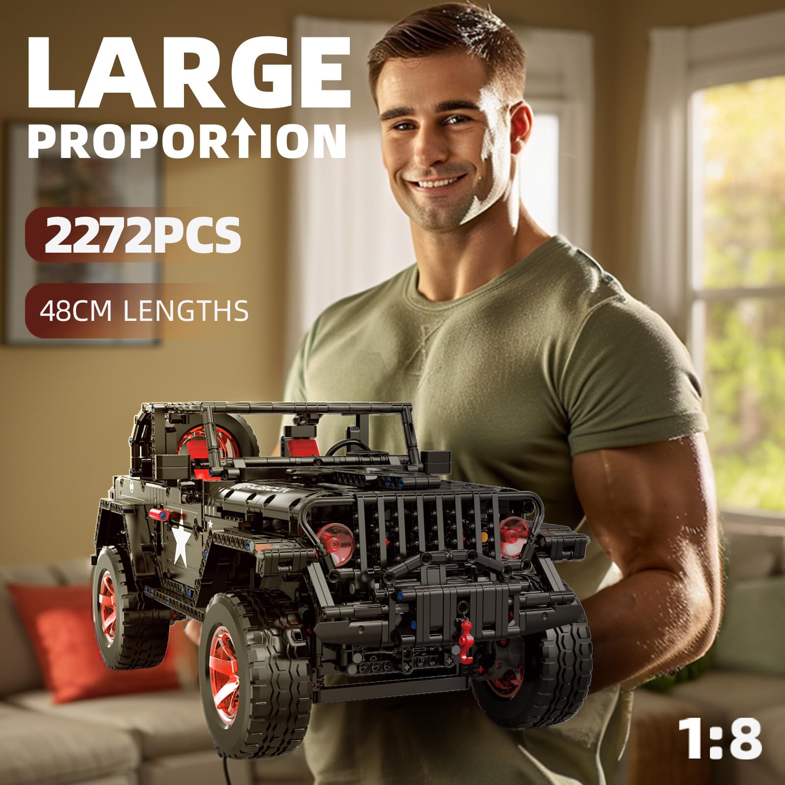 MOCBROPCS RC Off-Road SUV Wrangler independent suspension highlights realistic testing and terrain exploration.