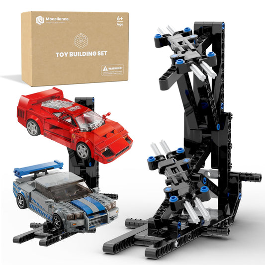 Mocellence display stand for Lego Speed Champion cars, keeps models organized and ready to showcase.