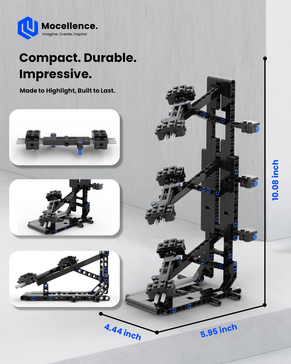 Gift-ready Mocellence display stand ideal for collectors and hobbyists