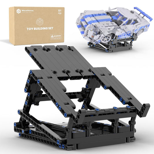 Mocellence Lego Technics display stand front view showcases 1:8–1:12 scale models clearly.