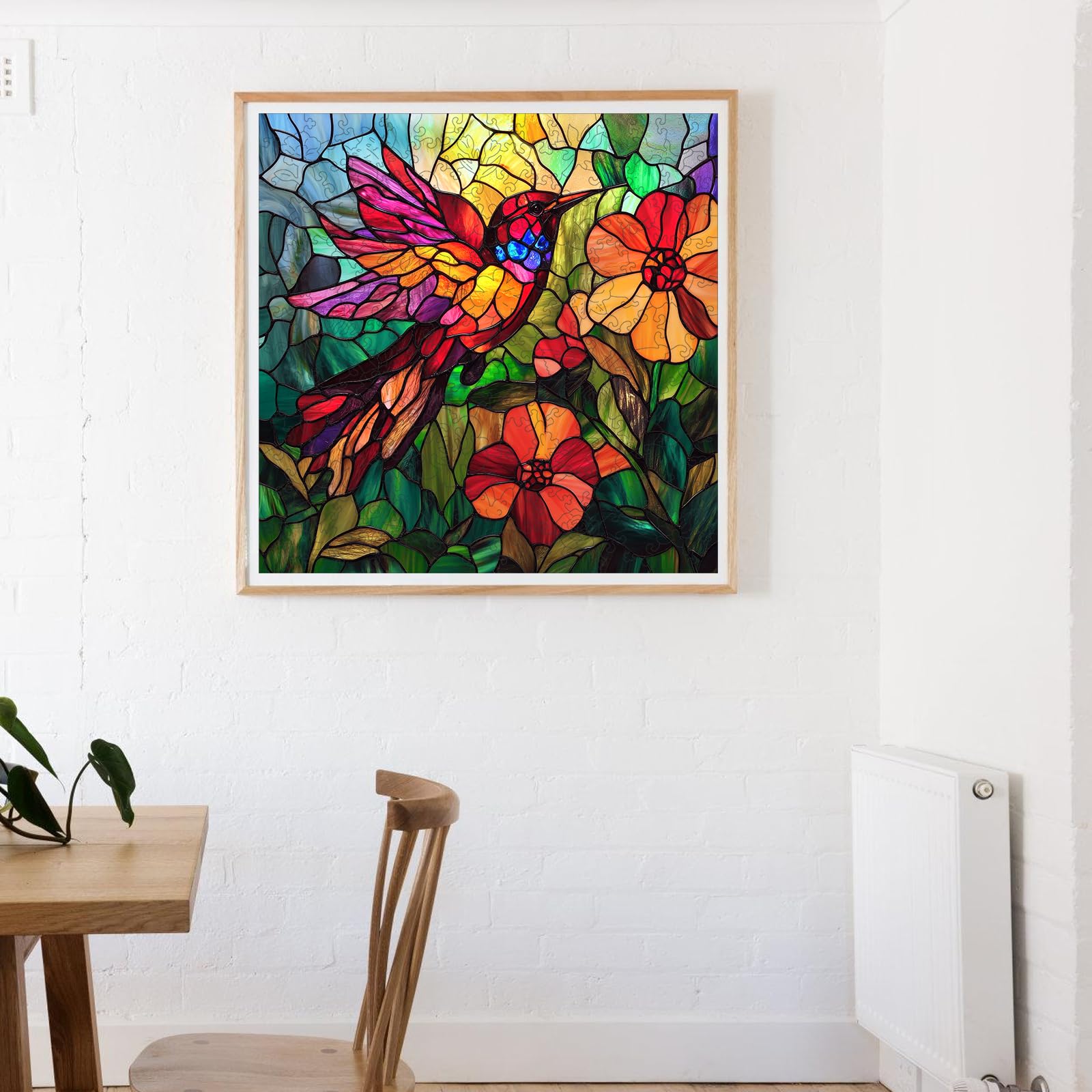 Mocfesk 11.2-inch square puzzle fits neatly on a table or shelf.