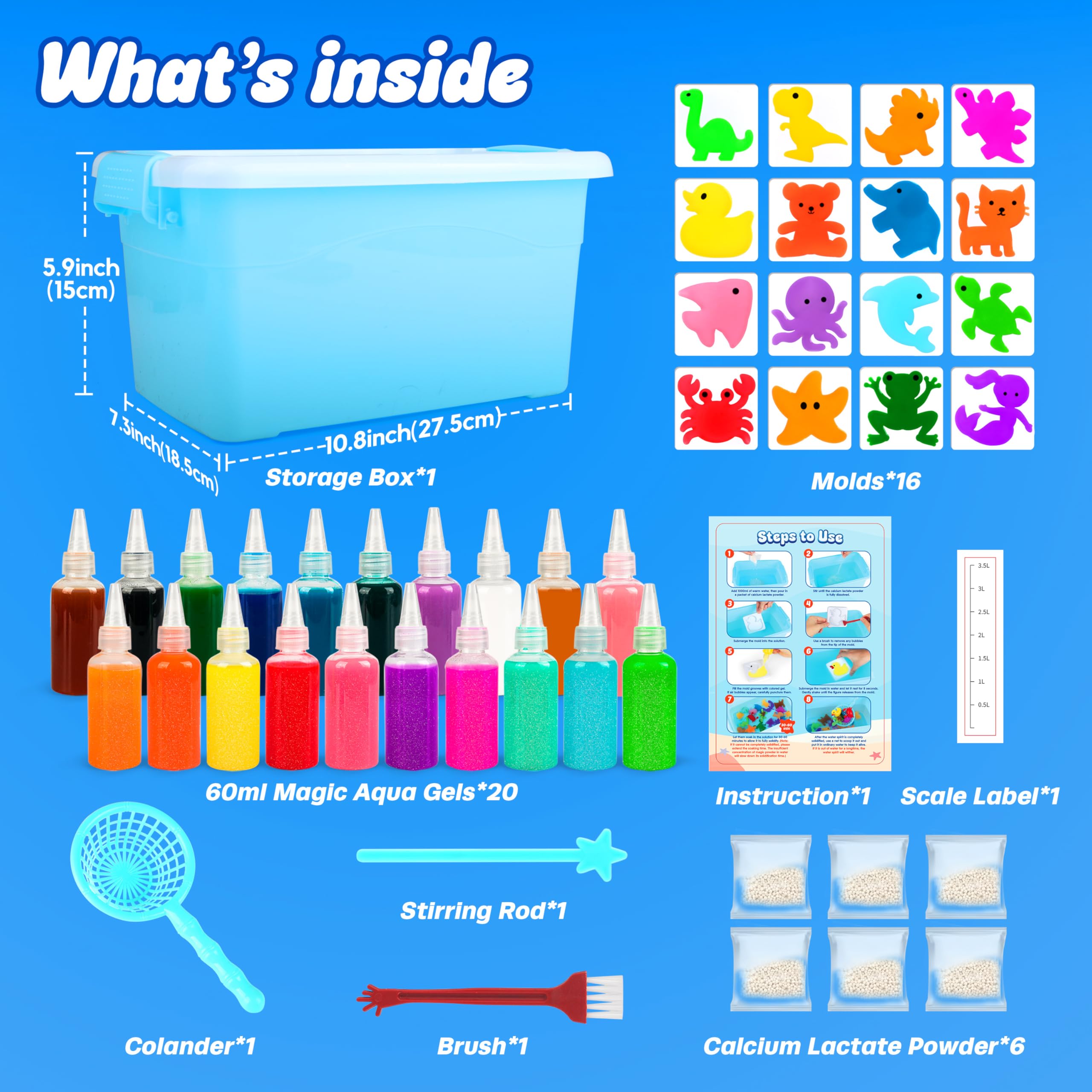 Mocoosy 16 molds for underwater creature crafts and imaginative storytelling.