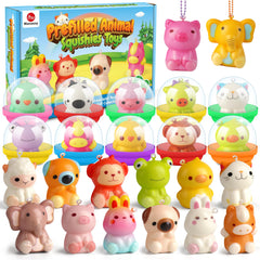 Mocoosy 24-pack squishy animals in capsules for playful, collectible fun