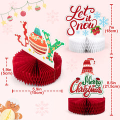 Mocoosy Let it Snow honeycomb centerpiece evokes playful winter vibes