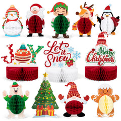 Mocoosy Merry Christmas honeycomb centerpiece adds warm festive charm to the table