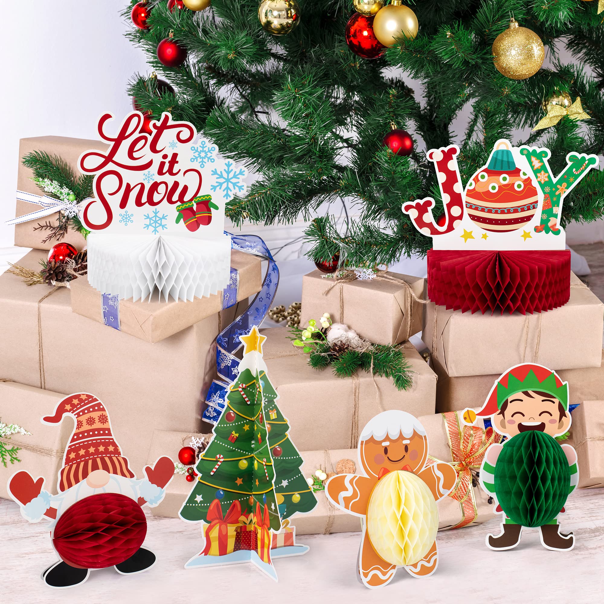 Mocoosy Reindeer honeycomb centerpiece adds a classic holiday centerpiece