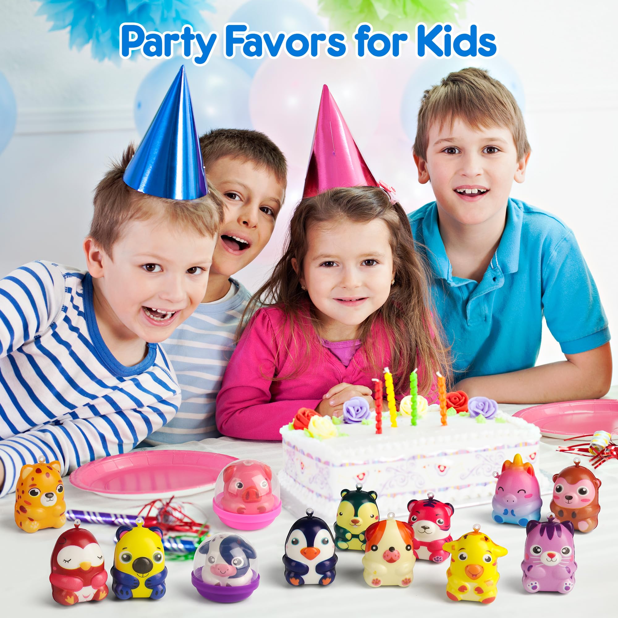 Mocoosy squishies as carnival prizes and treasure box fillers.