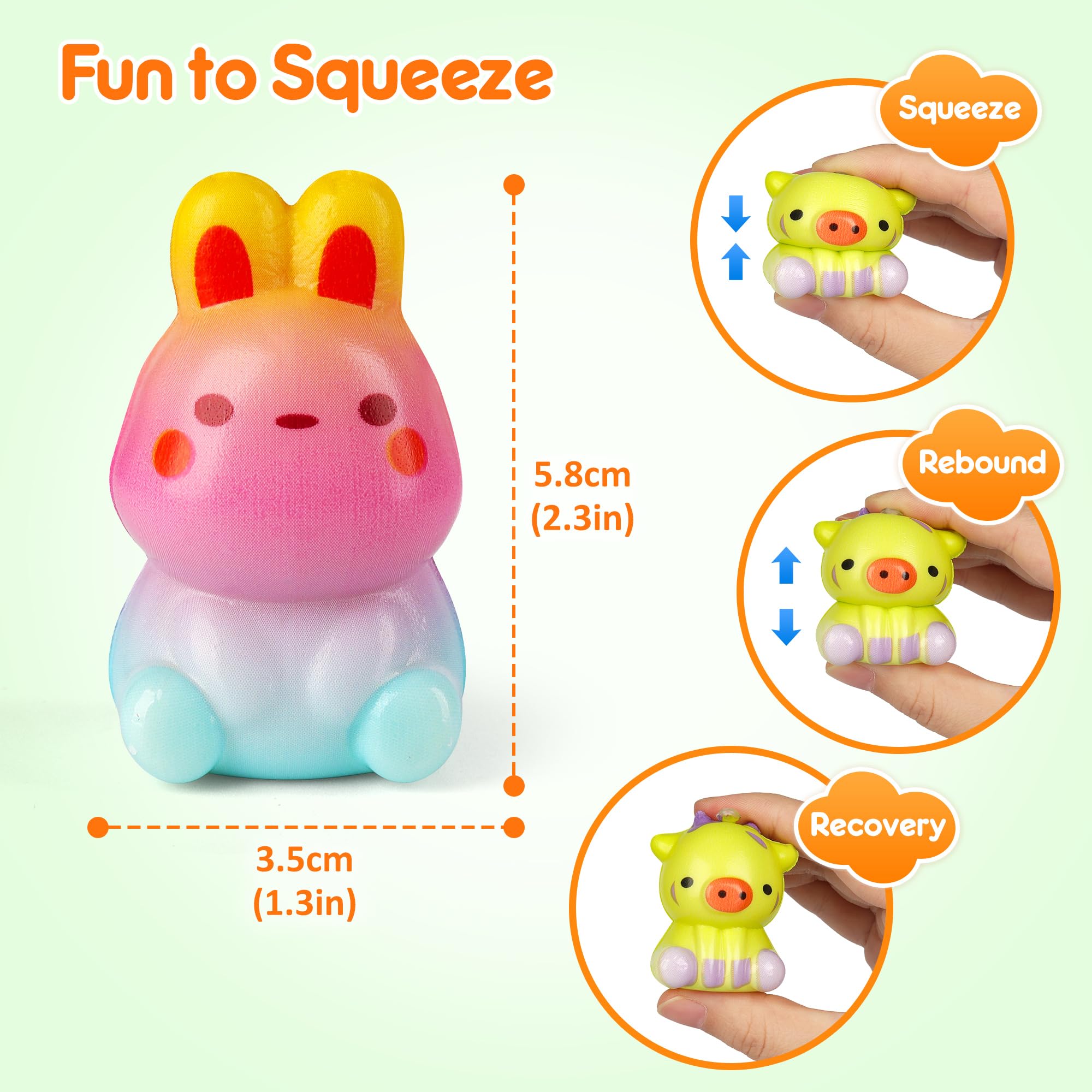 Mocoosy colorful animal squishies encourage tactile play and imagination