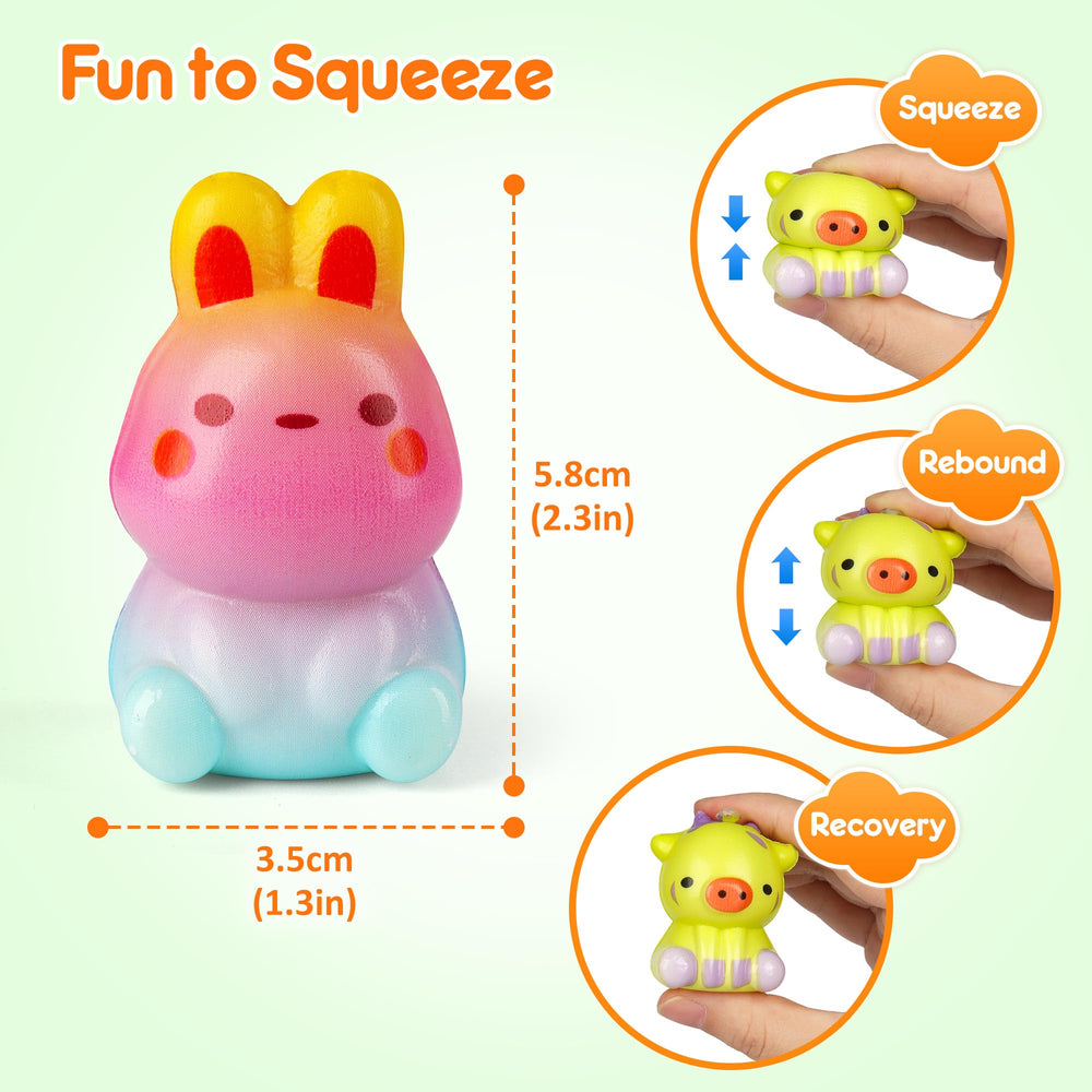 Mocoosy colorful animal squishies encourage tactile play and imagination
