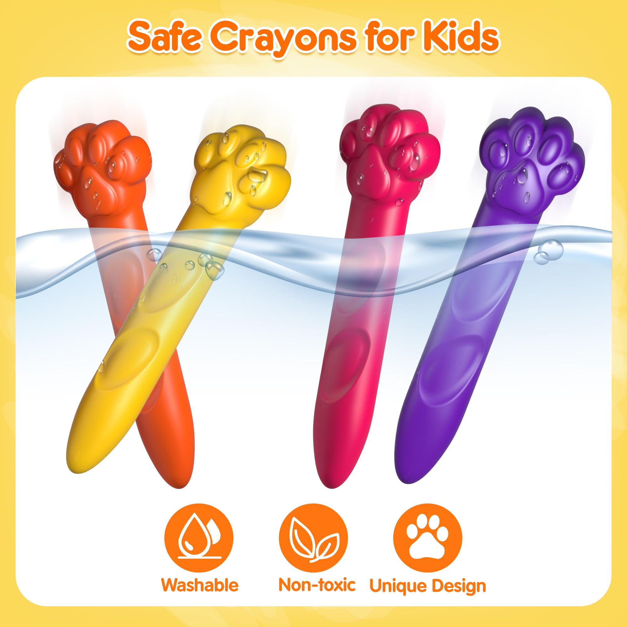 Mocoosy jumbo crayons extra durable for busy little artists.