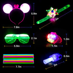 Mocoosy LED glow glasses add neon flair to any celebration.