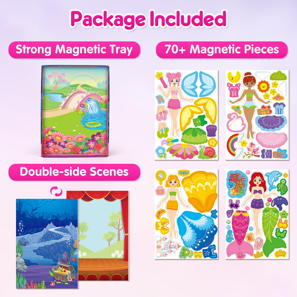 Mocoosy magnetic dress-up dolls fairy with sparkling wings for magical storytelling