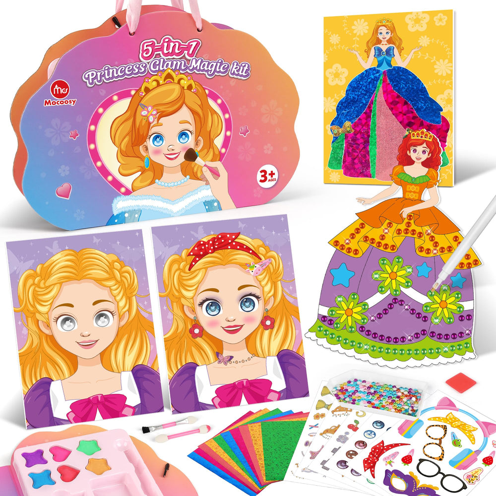 Mocoosy Princess Makeup Kit cover with portable handbag design for travel crafts