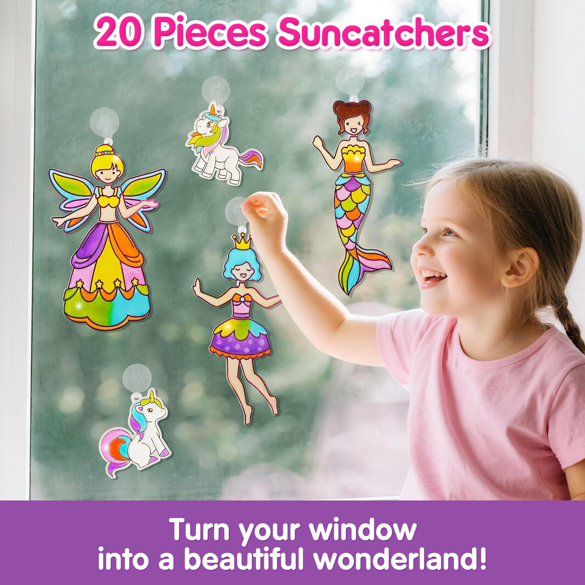 Mocoosy Princess Window Art Kit peelable paint ready for reuse