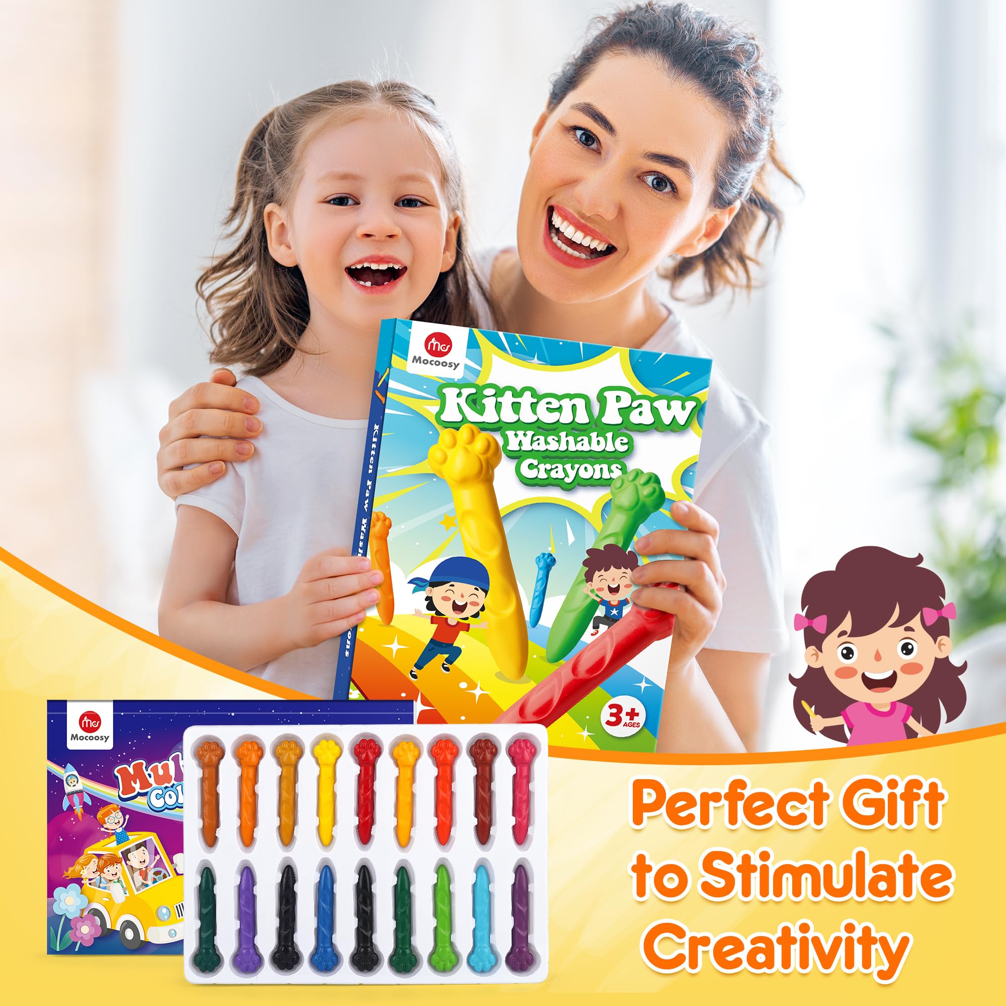 Mocoosy toddler art activity kit supports early fine motor skills development.